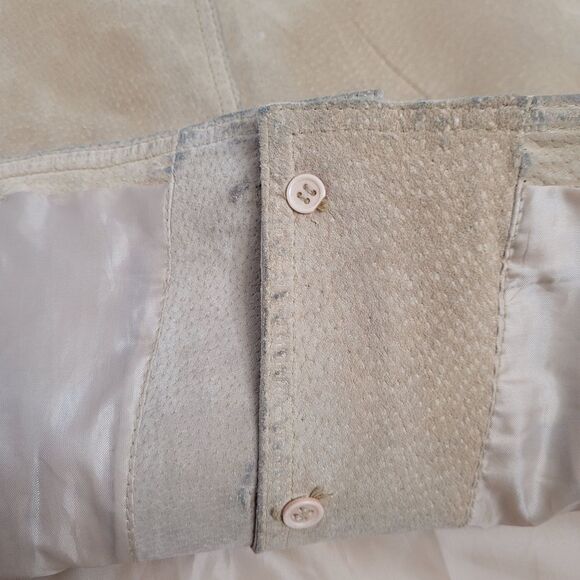 VINTAGE 90s vest‎ boxy tan leather southwestern button up XL - Picture 6 of 8